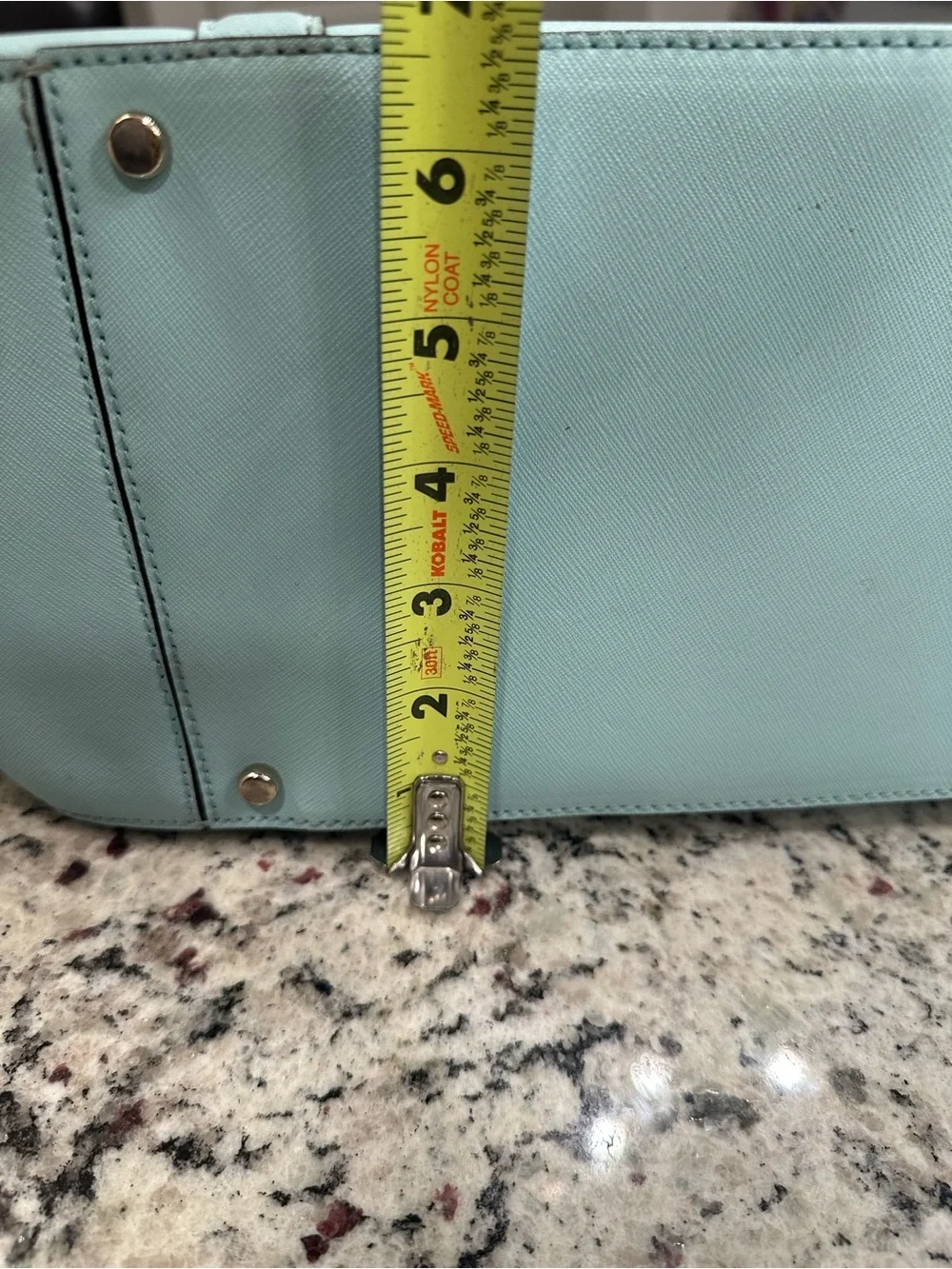 Kate Spade New York Light Blue Mint Saffiano Leather Tote Bag